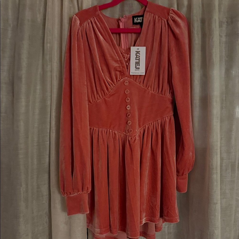 Katie J NYC Terracotta Long Sleeve Dress